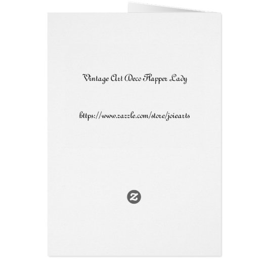 Vintag Art Deco Flapper Lady Design (Hinten)