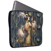 Vintag Art Deco Flapper Laptopschutzhülle (Vorne Rechts)