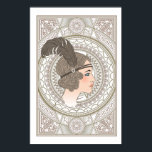 Vintag Art Deco Flapper Poster<br><div class="desc">Ein einzigartiges Vintages Art Deco Flapper Girl Poster für diesen besonderen Look.</div>