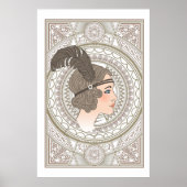 Vintag Art Deco Flapper Poster (Vorne)