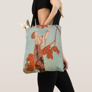 Vintag Art Deco, Flighty Bird von George Barbier Tasche