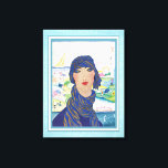 Vintag Art Deco Frau Athlete Leinwanddruck<br><div class="desc">Der charmante und stilvolle Flapper aus der Jazzzeit mit Vintagem Retro-modischer Kleidung aus den 20er oder 30er Jahren. Im Hintergrund sehen Sie die vielen sportlichen Leistungen dieser talentierten Frau: Schwimmen,  Tauchen,  Angeln,  Tennis,  Segeln,  Rennautofahren,  Bergsteigen und Wandern,  Golf. Art Deco Sport Nostalgie für Frauen aus dem Wall Art Shoppe.</div>