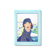 Vintag Art Deco Frau Athlete