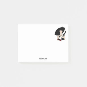 Vintag Art Deco Frauen tragen einen Hut und Farbe Post-it Klebezettel