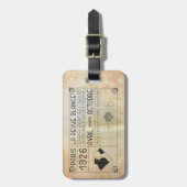 Vintag Art Deco Gepäckanhänger (Vorderseite vertikal)