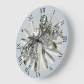 Vintag Art Deco Glam Rhinestones Akryllisch Große Wanduhr (Winkel)