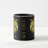 Vintag Art Deco Gold Glamour Woman Tasse (Zentrum)