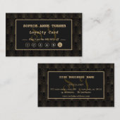 Vintag Art Deco Gold Monogram Makeup Artist Treuekarte (Vorne/Hinten)