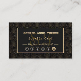 Vintag Art Deco Gold Monogram Makeup Artist Treuekarte