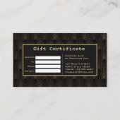 Vintag Art Deco Gold Monogram Makeup Artist Treuekarte (Rückseite)