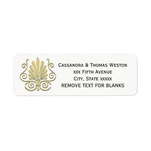 Vintag Art Deco Gold Plume Arabesque (Vorne)