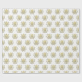 Vintag Art Deco Gold Plume Arabesque Geschenkpapier (Flach)