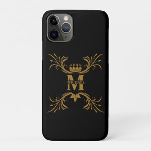 Vintag Art Deco Golden Name Monogram Case-Mate iPhone Hülle