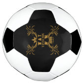 Vintag Art Deco Golden Name Monogram Fußball (Gedreht)