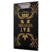 Vintag Art Deco Golden Name Monogram Klemmbrett (Links)