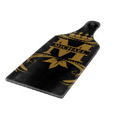 Vintag Art Deco Golden Name Monogram Schneidebrett (Ecke)