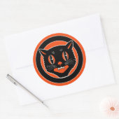 Vintag Art Deco Halloween Cat Sticker (Umschlag)