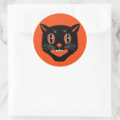 Vintag Art Deco Halloween Cat Sticker (Tasche)
