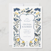 Vintag Art Deco Hochzeitseinladung Einladung (Vorderseite)