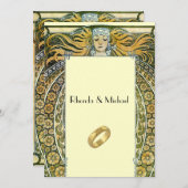 Vintag Art Deco Hochzeitseinladung Einladung (Vorne/Hinten)