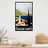 Vintag Art Deco Italienische Seen Tourismus Poster (Küche)