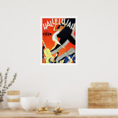 Vintag Art Deco Jazz Musiker Poster (Küche)