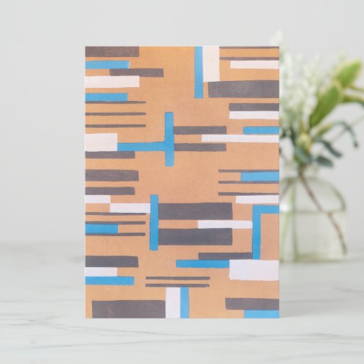 Vintag Art Deco Jazz Pochoir, geometrisches Muster (Stehend Vorderseite)