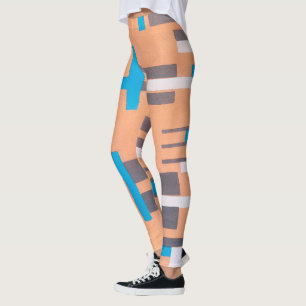 Vintag Art Deco Jazz Pochoir, geometrisches Muster Leggings