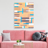 Vintag Art Deco Jazz Pochoir, geometrisches Muster Leinwanddruck (Insitu (Wohnzimmer))