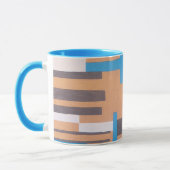 Vintag Art Deco Jazz Pochoir, geometrisches Muster Tasse (Links)