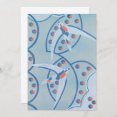 Vintag Art Deco Jazz Pochoir Vögel Tiermuster (Vorne/Hinten)