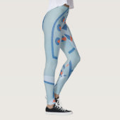 Vintag Art Deco Jazz Pochoir Vögel Tiermuster Leggings (Rechts)