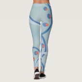 Vintag Art Deco Jazz Pochoir Vögel Tiermuster Leggings (Rückseite)