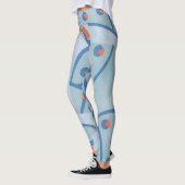 Vintag Art Deco Jazz Pochoir Vögel Tiermuster Leggings (Links)
