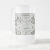 Vintag Art Deco Kristall Retro Glam Mattglas Bierglas (Vorderseite Links)