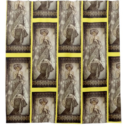 Vintag Art Deco Lady Duschvorhang (Vorderseite)