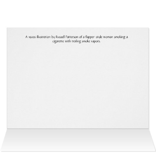 Vintag Art Deco Lady Smoking, (Innenansicht Horizontal (Oben))