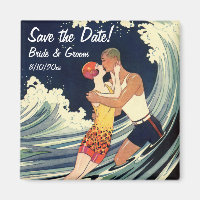 Vintag Art Deco Liebhaber Kiss Wedding Save the Da