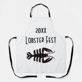 Vintag Art Deco Meeresfrüchte, Hummer Schwarz Schürze (Vorderseite)