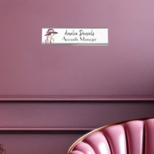 Vintag Art Deco Modedesign Namensplatte