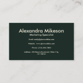 Vintag Art Deco Monogram Visitenkarte (Rückseite)