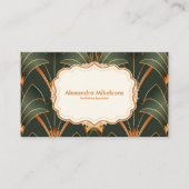 Vintag Art Deco Monogram Visitenkarte (Vorderseite)