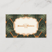 Vintag Art Deco Monogram Visitenkarte (Vorderseite)