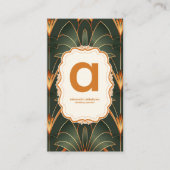 Vintag Art Deco Monogram Visitenkarte (Vorderseite)
