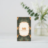 Vintag Art Deco Monogram Visitenkarte (Stehend Vorderseite)