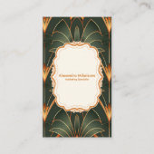 Vintag Art Deco Monogram Visitenkarte (Vorderseite)