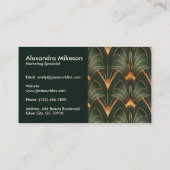 Vintag Art Deco Monogram Visitenkarte (Rückseite)