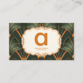 Vintag Art Deco Monogram Visitenkarte (Vorderseite)