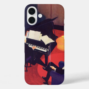 Vintag Art Deco Music Lounge Piano Pianist iPhone 16 Plus Hülle