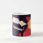 Vintag Art Deco Music Lounge Piano Pianist Kaffeetasse (Mittel)